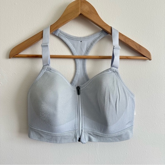 Women's Light Blue Sports Bra - Picture 3 of 7